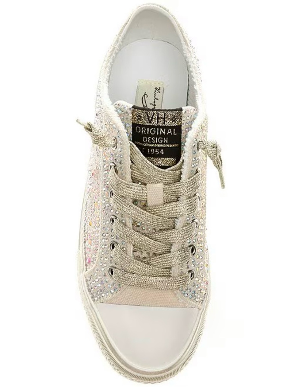 Vintage-Havana   Starburst Rhinestone Retro Sneakers